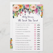 Farbige Blume Baby Dusche sagte er sagte, sie sagt (Vorne/Hinten)