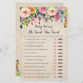 Farbige Blume Baby Dusche sagte er sagte, sie sagt (Vorne/Hinten)