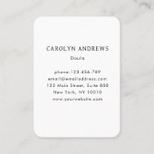 Farbige Blume Baby Footprint Logo Visitenkarte (Rückseite)