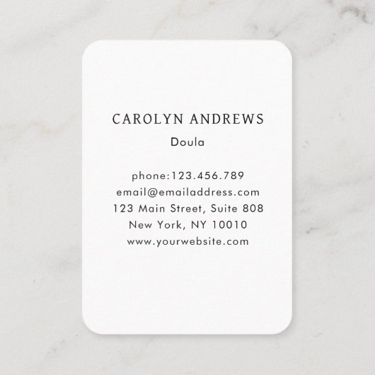 Farbige Blume Baby Footprint Logo Visitenkarte (Rückseite)