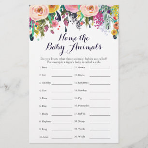 Farbige Blume Baby Shooter Baby Animal Name Game