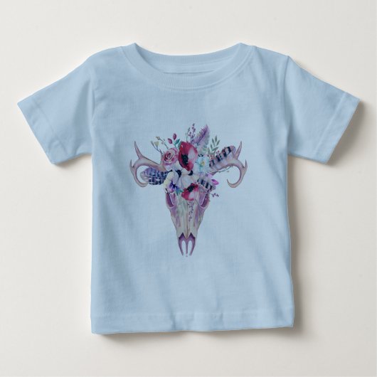 Farbige Blume Baby T-shirt (Vorderseite)