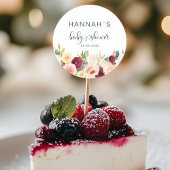 Farbige Blume Babydusche Runder Aufkleber