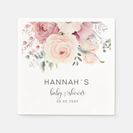 Farbige Blume, Babydusche Serviette (Vorderseite)