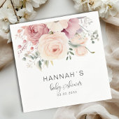 Farbige Blume, Babydusche Serviette