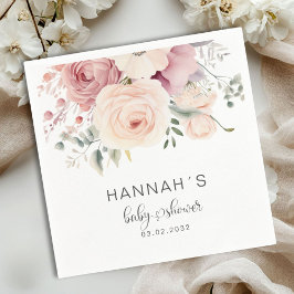 Farbige Blume, Babydusche Serviette