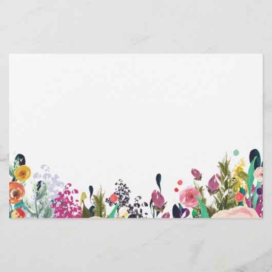 Farbige Blume Babydusche Wünsche für Babykarten (Rückseite)