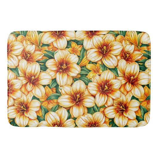 Farbige Blume Badematte (Vorderseite)