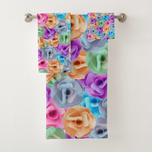 farbige Blume Badhandtuch Set (Insitu)