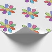 Farbige Blume bei jeder Farbdruckgröße Geschenkpapier (Ecke)