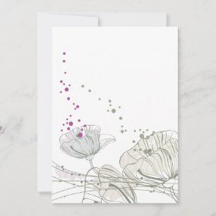 Farbige Blume Blätter skizzieren Save The Date