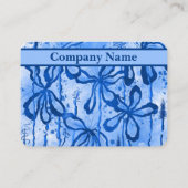 Farbige Blume blau Terminkarte (Rückseite)