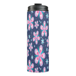 Farbige Blume - Blume Power Thermosbecher