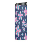 Farbige Blume - Blume Power Thermosbecher (Nach links gedreht)