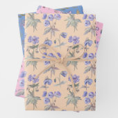 Farbige Blume Blumengarten Nahtloses Muster Geschenkpapier Set (Beispiel)