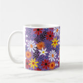 Farbige Blume Blumenmuster Hintergrund Kaffeetasse (Links)
