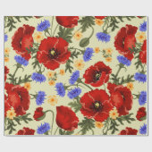 Farbige Blume, Blumenmuster, Muster von Blume Geschenkpapier (Flach)