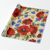 Farbige Blume, Blumenmuster, Muster von Blume Geschenkpapier (Ungerollt)