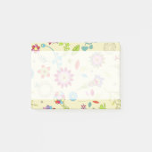 Farbige Blume, Blumenmuster, Muster von Blume Post-it Klebezettel (Vorderseite)