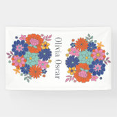 Farbige Blume Boho Bright Bloral Illustration Banner (Horizontal)