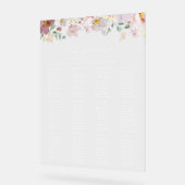 Farbige Blume, Boho, Hochzeitsstift Acrylschild (Winkel)