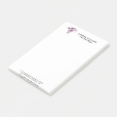 Farbige Blume boho Schädeldarstellung Post-it Klebezettel (angewinkelt)