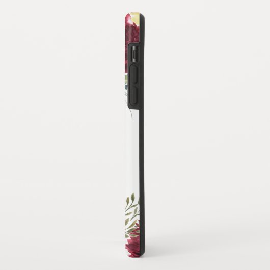 Farbige Blume Border Monogram Case-Mate iPhone Hülle (Hinten/Links)