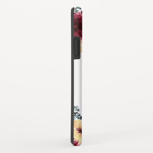 Farbige Blume Border Monogram Case-Mate iPhone Hülle (Hinten/Rechts)