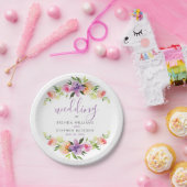 Farbige Blume Bouquet Frame Pappteller (Party)