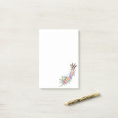 Farbige Blume Bouquet Giraffe Sticknotes Post-it Klebezettel (Auf Schreibtisch)
