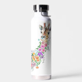 Farbige Blume Bouquet Giraffe Wasser Flasche (Links)