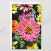 Farbige Blume Briefpapier (Vorne/Hinten)