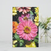 Farbige Blume Briefpapier (Stehend Vorderseite)