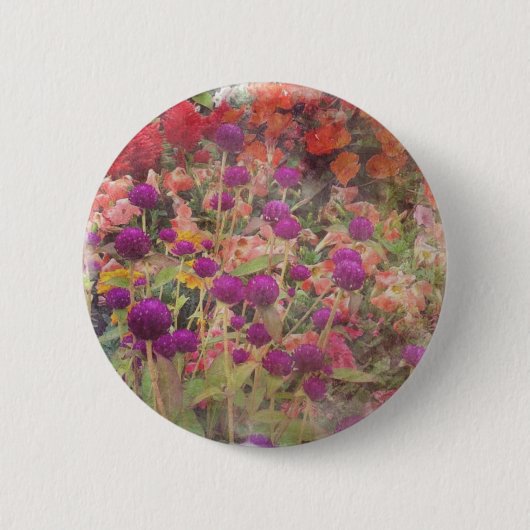 Farbige Blume Button (Vorderseite)