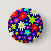 Farbige Blume Button (Vorderseite)