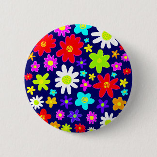 Farbige Blume Button