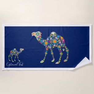 Farbige Blume Camel Strandtuch