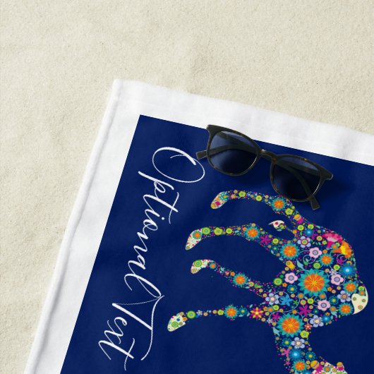 Farbige Blume Camel Strandtuch (Beispiel)