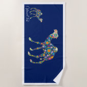 Farbige Blume Camel Strandtuch (Vorderseite)
