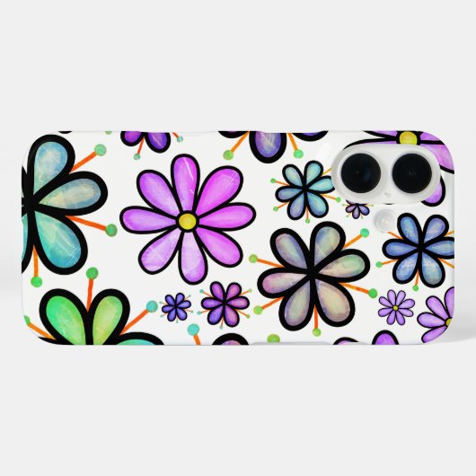 Farbige Blume Case-Mate iPhone Hülle (Rückseite (Horizontal))