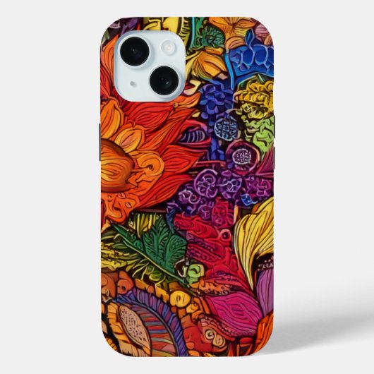 farbige Blume Case-Mate iPhone Hülle (Rückseite)