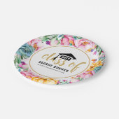 Farbige Blume Circle Grad Design Pappteller (Schrägansicht)