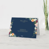 Farbige Blume Dankeskarte (Rückseite)