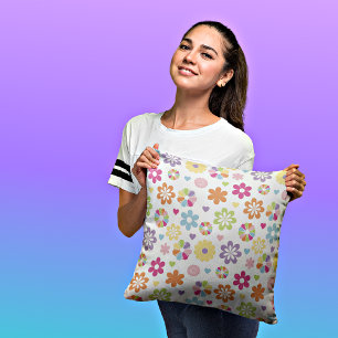 Farbige Blume dekoratives Kissen