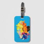 Farbige Blume der Nassfarbe Gepäckanhänger (Vorderseite Vertikal)