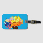 Farbige Blume der Nassfarbe Gepäckanhänger (Vorderseite (Horizontal))