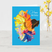 Farbige Blume der Nassfarbe Karte (Gelbe Blume)