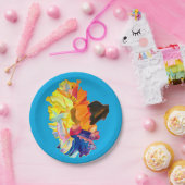 Farbige Blume der Nassfarbe Pappteller (Party)