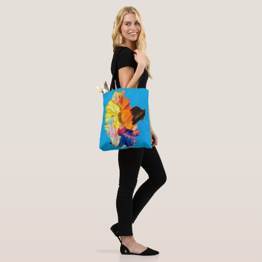 Farbige Blume der Nassfarbe Tasche (Am Model)