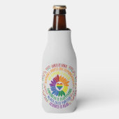 Farbige Blume der sozialen Gerechtigkeit Flaschenkühler (Flaschenvorderseite)